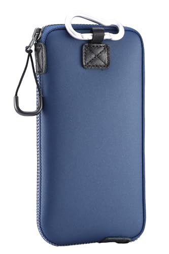 OneJoy Neoprene Phone Pouch, Lightweight Protective Cellphone Sleeve with Large Zipper Opening, Inner Pocket, Thermal Insulated, Durable Cell Phone Carrier for iPhone & Smartphones [ Navy ] - color: Navy