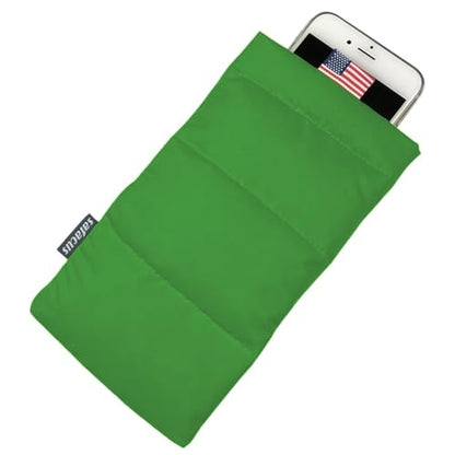 Thermal Phone Case Prevent OVERHEATING in The Sun, Cellphone Pouch for Camping Prevents Freezing, Extends Battery Life, Outdoor Warm Cover Bags for iPhone,Samsung Galaxy (Green) - color: Green
