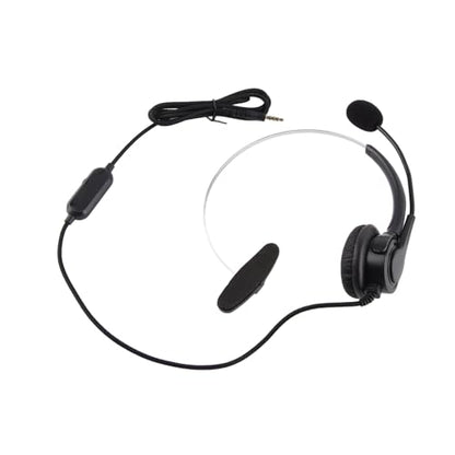 Wired Trucker Headsets, Mono Headset with Noise C Phone, 3.5mm Call Center Headset for Customer Service, Volume Control for Cellphone Laptop, Headband