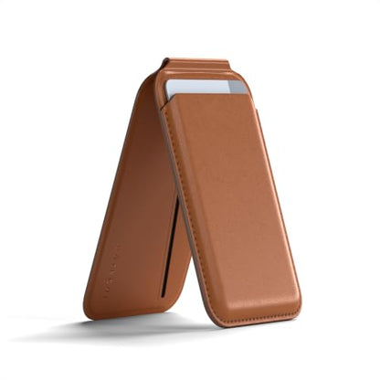 Satechi MagSafe Wallet Stand, Card Holder, NFC Pass-Through - color: Brown