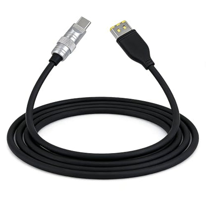 Simr USB C Power Cable for ResMed AirMini, Charging Cord Compatible with Power Banks, Car Chargers and Travel Adapter 5.25ft (1.6M), Black - size: Long