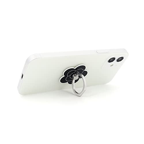 LaMignonne Cell Phone Ring Holder Flower Finger Ring Grip Stand 360° Rotation 180° Flip Universal Kickstand Compatible with All Smartphones (Dark) - color: Dark
