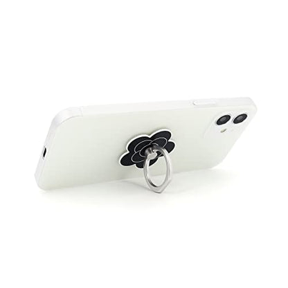 LaMignonne Cell Phone Ring Holder Flower Finger Ring Grip Stand 360° Rotation 180° Flip Universal Kickstand Compatible with All Smartphones (Dark) - color: Dark