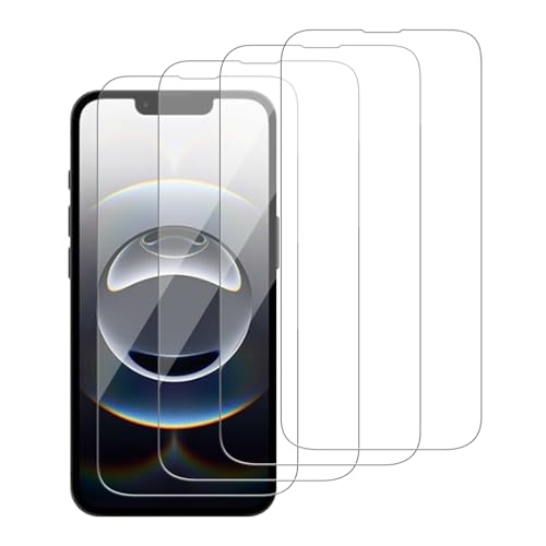 4 Pack Glass Screen Protector Compatible for iPhone 16e / 14/13 / 13 Pro [6.1 Inch] [9H Hardness]-HD Screen Tempered Glass, Scratch Resistant,Easy Install [Case Friendly] - size: iPhone 16e / 14/13 / 13 Pro