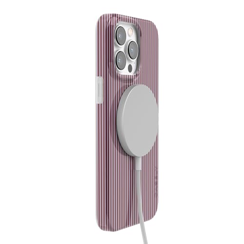 Casely iPhone 14 Pro Case | Stripes and the City | Tiny Pinstripe | Compatible with MagSafe | Classic Ultra Slim Design - color: Stripes and the City | Tiny Pinstripe, size: Iphone 14 Pro