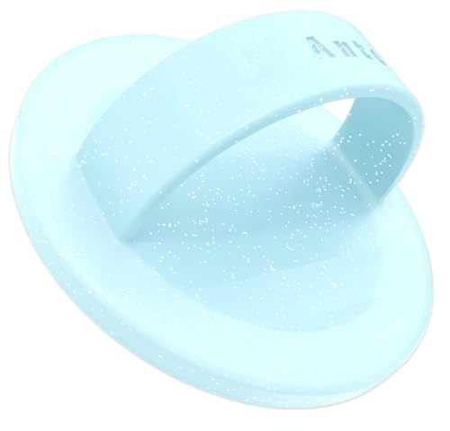Anteel Magnetic Phone Grip, Liquid Silicone Comfy and Portable, Removable Finger Loop Ring Holder for iPhone, Compatible with Magsafe Magnetic Phone Loop, Patent Pending (Blue Glitter) - color: Blue Glitter