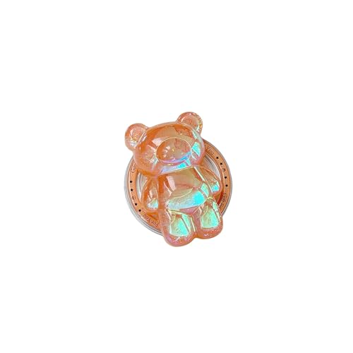 Magnetic 3D Bear Phone Grip Stand, MagSafe Compatible — Amber Peach - color: Amber Peach