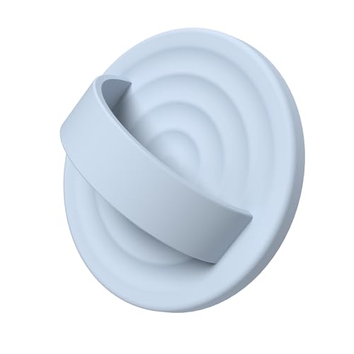 Magnetic Phone Grip for MagSafe, Silicone Ring Grip, Baby Blue - color: Baby Blue