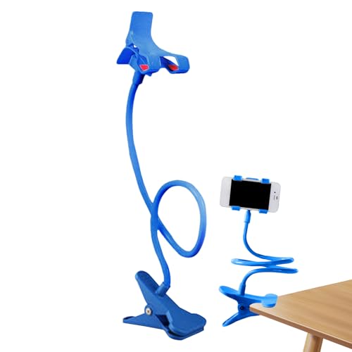 Cellphone Holder Bed Flexible Lazy Arm Phone Mount - color: Blue