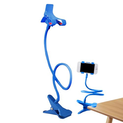 Cellphone Holder Bed Flexible Lazy Arm Phone Mount - color: Blue
