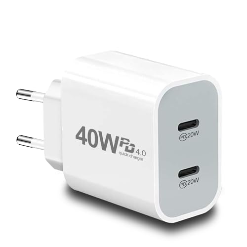 European USB C Charger, 40W PD4.0 European Travel Plug Adapter