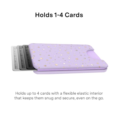 VELVET CAVIAR compatible with MagSafe Wallet - Magnetic Card Holder - color: Lilac Celestial Stars