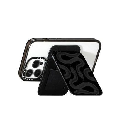 CASETiFY Snappy Card Holder Stand Compatible with Magsafe - Black Kingsnake - color: Black Kingsnake