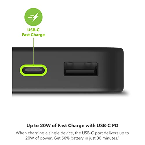 mophie Powerstation 2023 with PD Power Bank - 10,000 mAh Large Internal Battery, (2) USB-A Port and (1) 20W USB-C PD Fast Charging Input/Output Port, Travel-Friendly - size: 10,000 mAh, style: Gen 2
