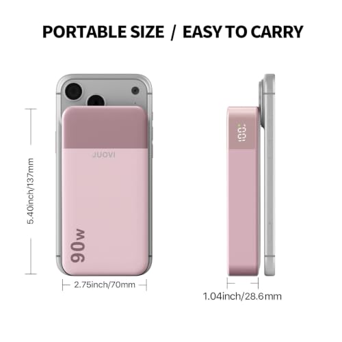 JUOVI Laptop Power Bank 90W 20000mAh Portable Charger - color: Pink