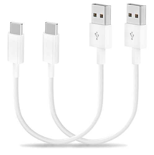 Short iPhone 15/16/17 CarPlay Cable 1.15ft [2-Pack] – USB A to USB C Fast Charging Cord for Apple iPhone Pro/Max/Air, Android Auto Charger for Samsung Galaxy S24/S23, Google Pixel, Z Flip - style: USB to USB-C 1.15 ft