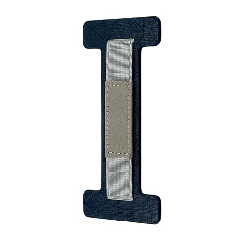 Tablet Hand Strap with Elastic Band | Elastic, Synthetic Leather | One-Handed Operation, Secure Grip, Strong Adhesive Backing, Universal Compatibility | Black & Gray | Tablet Size