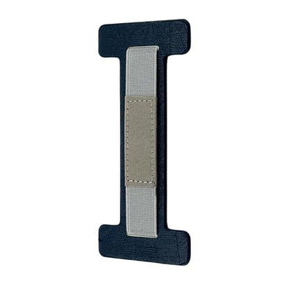 Tablet Hand Strap with Elastic Band | Elastic, Synthetic Leather | One-Handed Operation, Secure Grip, Strong Adhesive Backing, Universal Compatibility | Black & Gray | Tablet Size