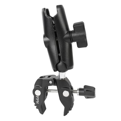 1'' Ball Handlebar Base Mount Strong Rod Clamp with 3.54'' Length Double Socket Arm for Rails 0.5" to 2.0" in Dia, Compatible with RAM Mounts & Bike Motorcycle Phone Mount Holder - style: Clamp with 3.54" Arm