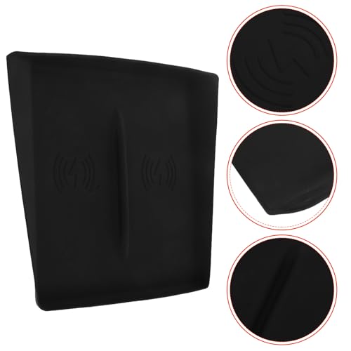 Black Silicone Cordless Charging Pad for Automotive Center Console