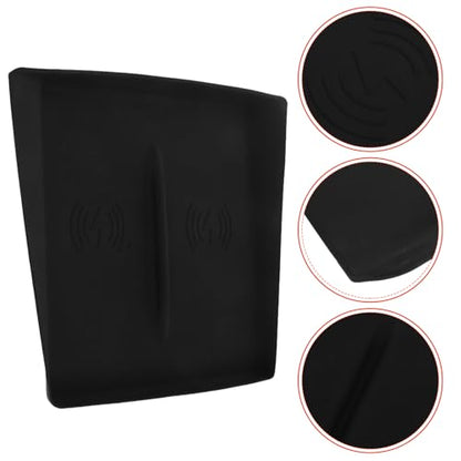 Black Silicone Cordless Charging Pad for Automotive Center Console