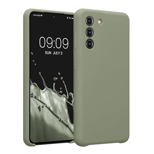 kwmobile Case Compatible with Samsung Galaxy S21 Case - Slim TPU Silicone Phone Cover - Soft Touch Finish - Gray Green - color: gray green, size: Galaxy S21