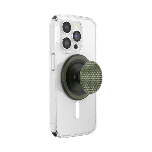 PopSockets Phone Grip for MagSafe, Magnetic Holder- Knurl Olive - color: Knurl Olive, style: MagSafe