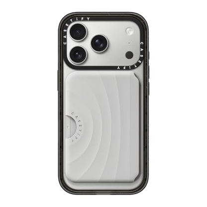 CASETiFY Snappy Ripple Wallet [Campatible with Magsafe] - Pebble Grey - color: Pebble Grey