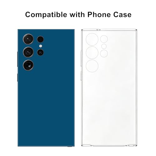 2 Pack Skin Wraps Compatible with Samsung Galaxy S24 Ultra (Blue) - color: Blue