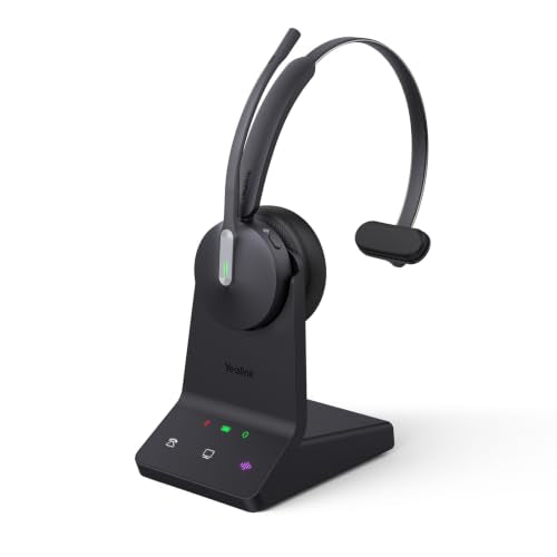 Yealink WH64 Mono DECT & Bluetooth Wireless Headset for Phone PC Mobile - size: WH64 Mono-UC