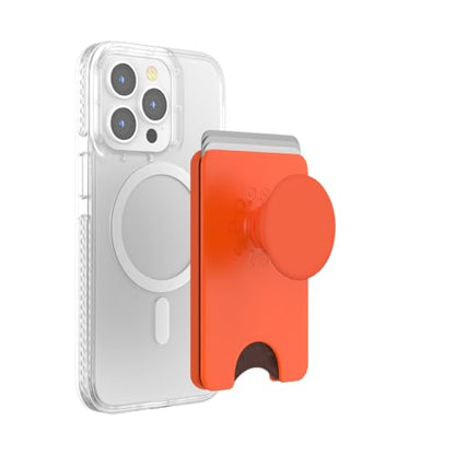 PopSockets Phone Wallet for MagSafe with Grip- Persimmon - color: Persimmon, style: MagSafe