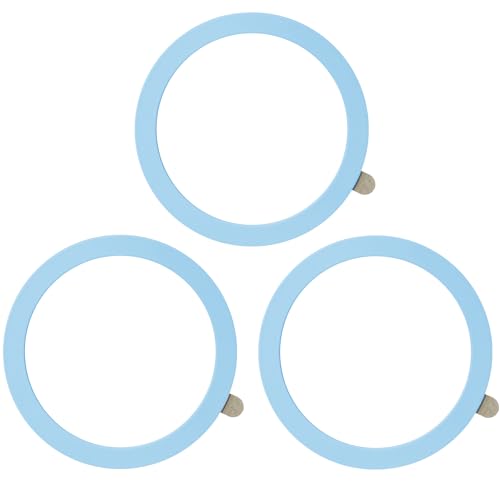 TENOC Universal Metal Ring Sticker, 3Pcs, Blue | Compatible with iPhone/Samsung/Android Cellphones, Magnetic Phone Charger/Mount/Holder Conversion - color: Blue