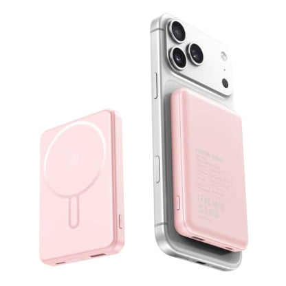 for Magsafe Portable Charger 10000mAh Magnetic Power Bank Battery Pack - color: Pink