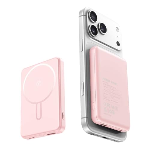 for Magsafe Portable Charger 10000mAh Magnetic Power Bank Battery Pack - color: Pink
