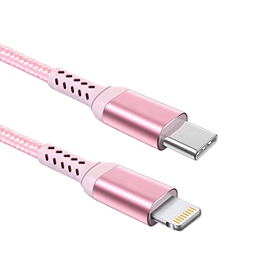 10FT Long iPhone USB-C to Lightning Cable Apple MFi Certified Pink - size: 10FT