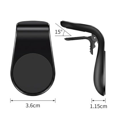 2Pcs Black Universal Phone Holder Clip Car Air Vent Magnetic Mount Holder Bracket for GPS Suporte Celular Car Phone, Vent Clip Phone Holder,Cell Phone Automobile Cradles