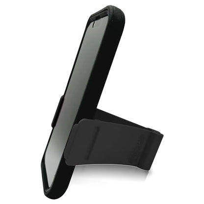 Gator Grip Phone Stand - Cell Phone Holder Stand for Desk Nightstand Kitchen - Compatible with iPhone, Android and Most Smartphones up to 6.8" on Width of Phone (Black) - color: Black