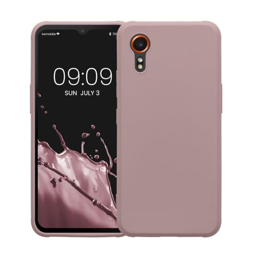 kwmobile Case Compatible with Samsung Galaxy Xcover7 Case - Soft Slim Protective TPU Silicone Cover - Nude Lilac - color: Nude lilac