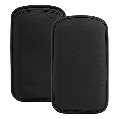 2 Pieces Neoprene Cell Phone Sleeve Case Pouch for iPhone Air 17 Pro Max 16 15 Pro Max Samsung Galaxy S26 Ultra S25 Ultra S24 FE A15 A17 A16 A25 A35 A26 A36 Black Universal, Slim, Shock Proof