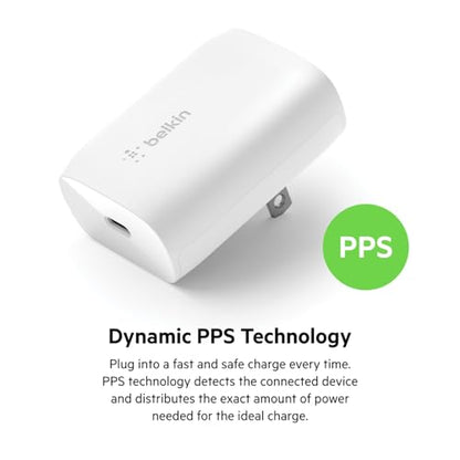 Belkin 30W Compact USB C Charger Block, USB C to Lightning Cable - style: 30W + Lightning Cable