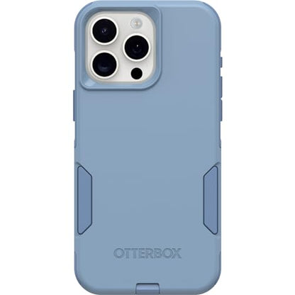 OtterBox iPhone 15 Pro MAX (Only) Commuter Series Case - Crisp Denim (Blue), Slim & Tough, Pocket-Friendly, with Port Protection - color: Blue