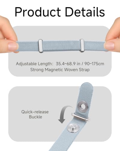Crossbody Strap Compatible with iPhone 17/Air/Pro/Max Phone Cases & Other Device with Dual Lanyard Holes (Light Blue-Petite) - color: Light Blue-petite