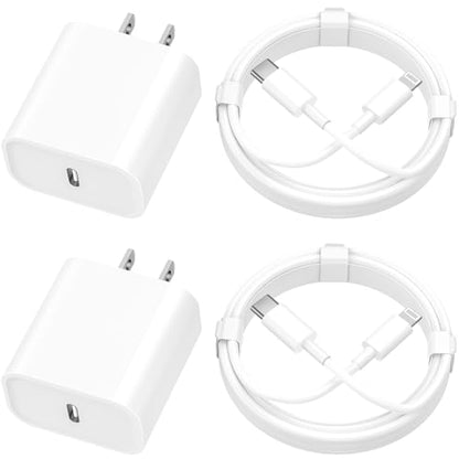 Apple MFi Certified iPhone Charger Fast Charging, 4Pack 20W USB C Charger - color: Pearl White