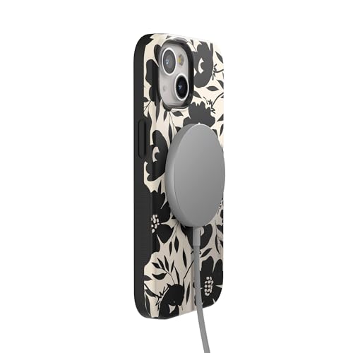 Casely iPhone 15 Plus Case | Dark Fantasy | Contrast Floral | Bold Protective Design | Compatible with MagSafe - color: Dark Fantasy | Contrast Floral