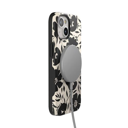 Casely iPhone 15 Plus Case | Dark Fantasy | Contrast Floral | Bold Protective Design | Compatible with MagSafe - color: Dark Fantasy | Contrast Floral