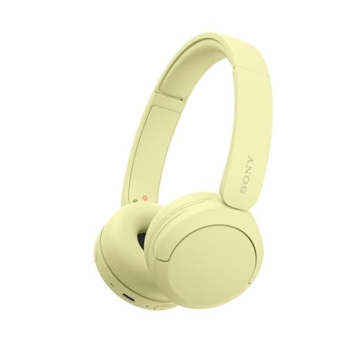 Sony WH-CH520 Wireless On-Ear Bluetooth Headphones with Mic, Butter Yellow - color: Yellow