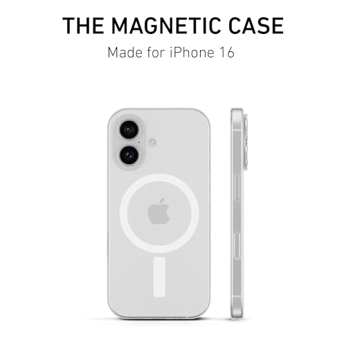 PEEL Magnetic Case for iPhone 16 (Transparent Clear) - color: Clear, size: Magnetic