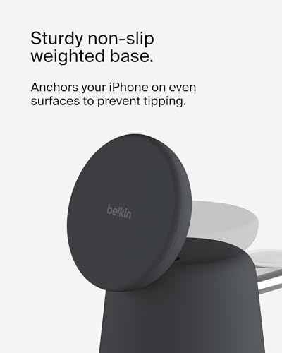 Belkin MagSafe 15W 2 in 1 Wireless Charging Dock, Fast Charger - color: Black, style: Gen 1