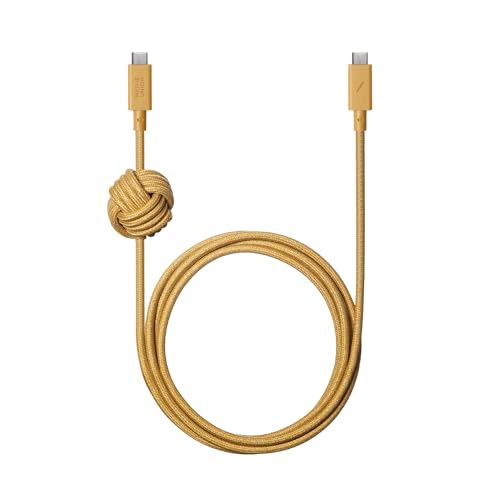 Native Union Anchor Cable 240W – 10ft Reinforced Braided USB-C to USB-C Power Delivery 3.1 Charging Cable with Weighted Knot – for iPhone 17 Pro Max/17e, MacBook Pro 14"/16" M5, Air M5, Neo (Kraft) - color: Kraft