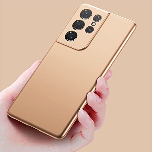 X-level for Samsung Galaxy S21 Ultra Case Slim Fit Soft TPU Super Ultra-Thin [Guardian Series] Phone Back Cover Light Protective Matte Finish Coating Cases Compatible with Galaxy S21 Ultra,Gold - color: Gold(Camera Updated)